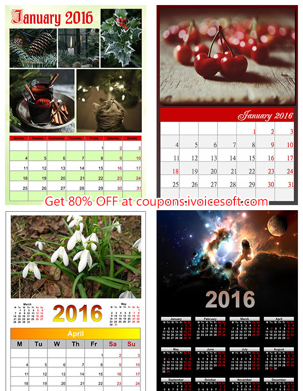 Customized photo calendar with Calendar Creator PRO