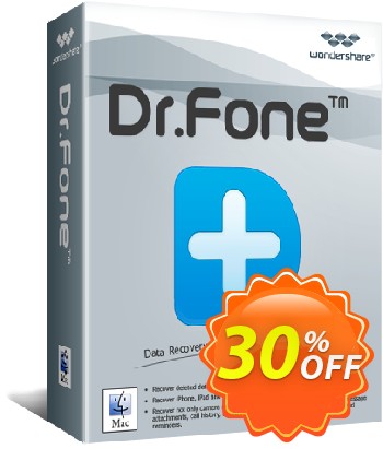 Dr.Fone (Mac) - iOS Data Backup & Restore Coupon, discount 30% Wondershare Software (8799). Promotion: 30% Wondershare Software (8799)