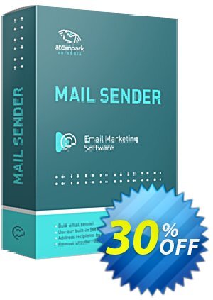 Atomic Mail Sender 優惠券，折扣碼 30% OFF Atomic Mail Sender, verified，促銷代碼: Staggering promotions code of Atomic Mail Sender, tested & approved