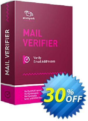 Atomic Mail Verifier Coupon discount 30% OFF Atomic Mail Verifier, verified