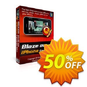 BlazeVideo DVD to iPhone Converter discounts Save 50% Off. Promotion: super promo code of BlazeVideo DVD to iPhone Converter 2024