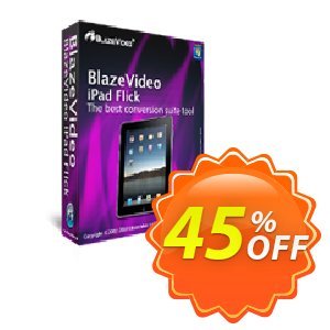 BlazeVideo iPad Flick Coupon, discount Save 45% Off. Promotion: stirring promotions code of BlazeVideo iPad Flick 2022