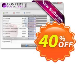 Convert PDF to Text discount coupon Convert PDF to Text Desktop Software impressive promo code 2022 - impressive promo code of Convert PDF to Text Desktop Software 2022
