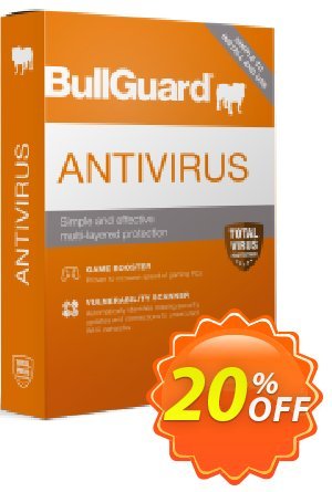 BullGuard 2018 Antivirus Coupon, discount BullGuard 2018 Antivirus 1-Year 3-PCs at USD$29.95 awful discounts code 2019. Promotion: awful discounts code of BullGuard 2018 Antivirus 1-Year 3-PCs at USD$29.95 2019