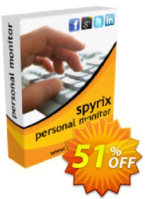 Spyrix Personal Monitor PRO Business - 10 PC monitored (old) Coupon discount 50% off. Promotion: big discounts code of Spyrix Personal Monitor PRO Business - 10 PC monitored (old) 2019