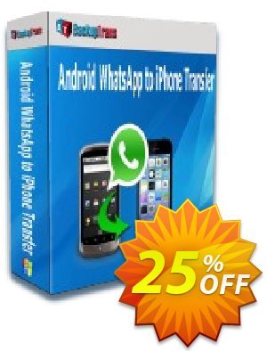 Backuptrans Android WhatsApp to iPhone TransferPreisreduzierung Backuptrans Android WhatsApp to iPhone Transfer (Personal Edition) excellent discount code 2024