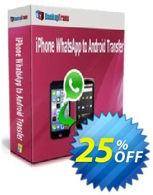 Backuptrans iPhone WhatsApp to Android Transfer(Family Edition) Coupon, discount Backuptrans iPhone WhatsApp to Android Transfer(Family Edition) stirring offer code 2024. Promotion: imposing deals code of Backuptrans iPhone WhatsApp to Android Transfer(Family Edition) 2024