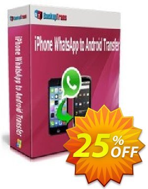 Backuptrans iPhone WhatsApp to Android Transfer(Business Edition) Coupon, discount Backuptrans iPhone WhatsApp to Android Transfer(Business Edition) impressive discount code 2022. Promotion: stirring offer code of Backuptrans iPhone WhatsApp to Android Transfer(Business Edition) 2022