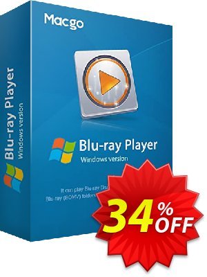 Macgo Windows Blu-ray Player 優惠券，折扣碼 33% off Coupon for Macgo Software，促銷代碼: wonderful deals code of Macgo Windows Blu-ray Player Standard 2022