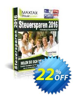 MAXTAX Steuersparen Nachlizensierung/Upgrade Coupon, discount MAXTAX SPAR-ABO. Promotion: imposing promotions code of MAXTAX Steuersparen Nachlizensierung/Upgrade 2023