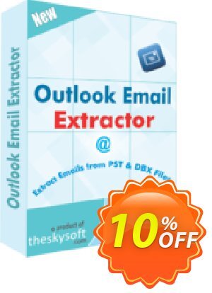 TheSkySoft Outlook Email Extractor promo sales 10%Discount. Promotion: stirring deals code of Outlook Email Extractor 2024