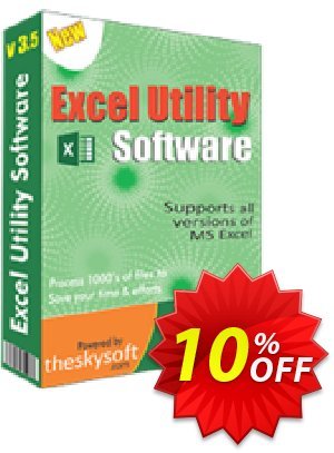TheSkySoft Excel Utility Software Coupon, discount 10%Discount. Promotion: hottest offer code of Excel Utility Software 2023