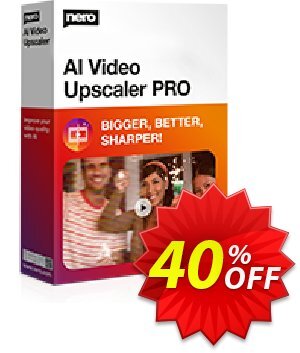 Nero AI Video Upscaler Pro offering sales 40% OFF Nero AI Video Upscaler Pro, verified. Promotion: Staggering deals code of Nero AI Video Upscaler Pro, tested & approved