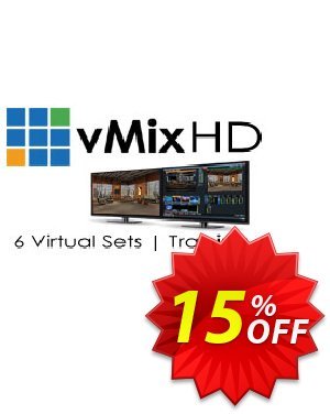 vMix HD + Virtual Set Pack One for vMix Bundle offering sales 20% OFF vMix HD + Virtual Set Pack One for vMix bundle, verified. Promotion: Wonderful promotions code of vMix HD + Virtual Set Pack One for vMix bundle, tested & approved