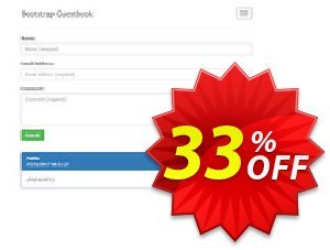 Bootstrap Guestbook Extension for WYSIWYG Web Builder Coupon discount Summer Sale