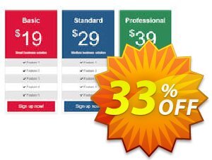 Pricing Tables Extension for WYSIWYG Web Builder优惠 Summer Sale