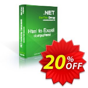 Html To Excel .NET - Site License offering sales Html To Excel .NET - Site License awful promo code 2024. Promotion: awful promo code of Html To Excel .NET - Site License 2024