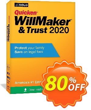 Quicken WillMaker & Trust 2020 優惠券，折扣碼 40% OFF Quicken WillMaker & Trust 2022, verified，促銷代碼: Amazing promo code of Quicken WillMaker & Trust 2022, tested & approved