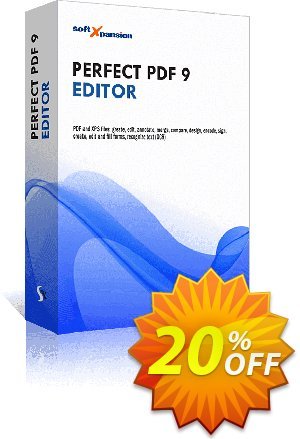 Perfect PDF 9 Editor 優惠券，折扣碼 Affiliate Promotion，促銷代碼: staggering sales code of Perfect PDF 9 Editor 2022