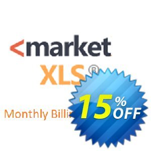 MarketXLS Pro Plus RT Monthly Billing discount coupon 15% OFF MarketXLS Pro Plus RT Monthly Billing, verified - Super discount code of MarketXLS Pro Plus RT Monthly Billing, tested & approved