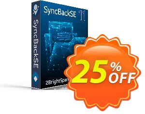 SyncBackSE Coupon, discount SyncBack's backup tool 25% OFF SyncBackSE, verified. Promotion: Best promo code of SyncBackSE, tested & approved