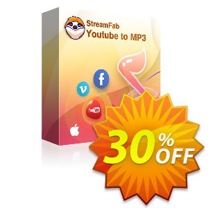 StreamFab YouTube to MP3 for MAC discount coupon 30% OFF StreamFab YouTube to MP3 for MAC, verified - Special sales code of StreamFab YouTube to MP3 for MAC, tested & approved