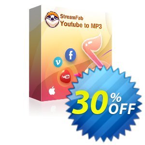 StreamFab YouTube to MP3 for MAC (1 Year) discount coupon 30% OFF StreamFab YouTube to MP3 (1 Month License), verified - Special sales code of StreamFab YouTube to MP3 (1 Month License), tested & approved