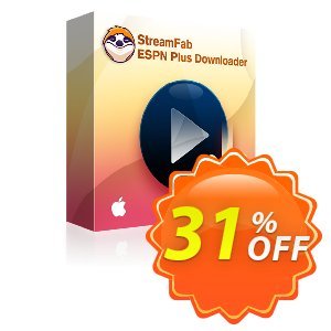 StreamFab ESPN Plus Downloader for MAC Lifetime discount coupon 31% OFF StreamFab ESPN Plus Downloader for MAC Lifetime, verified - Special sales code of StreamFab ESPN Plus Downloader for MAC Lifetime, tested & approved