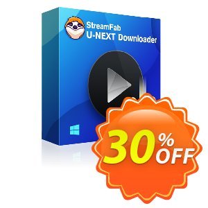 StreamFab U-NEXT Downloader (1 Year License) Coupon, discount 30% OFF StreamFab U-NEXT Downloader (1 Year License), verified. Promotion: Special sales code of StreamFab U-NEXT Downloader (1 Year License), tested & approved