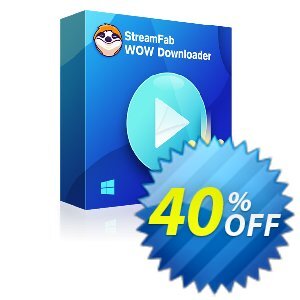 StreamFab WOW Downloader (1 Month License)促销销售 40% OFF StreamFab WOW Downloader (1 Month License), verified