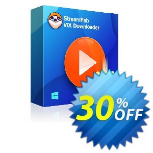 StreamFab ViX Downloader Lifetime Coupon, discount 30% OFF StreamFab ViX Downloader, verified. Promotion: Special sales code of StreamFab ViX Downloader, tested & approved