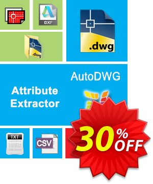 AutoDWG Attribute Extractor 優惠券，折扣碼 25% AutoDWG (12005)，促銷代碼: 10% Discount from AutoDWG (12005)