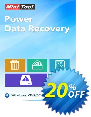 MiniTool Power Data Recovery offer 20% off. Promotion: reseller 20% off