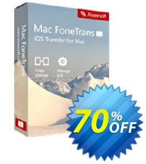 Mac FoneTrans Coupon, discount 40% Aiseesoft. Promotion: 40% Off for All Products of Aiseesoft