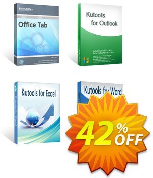 Office Tab + Kutools for Excel / Outlook / Word产品折扣 42% OFF Office Tab + Kutools for Excel / Outlook / Word, verified