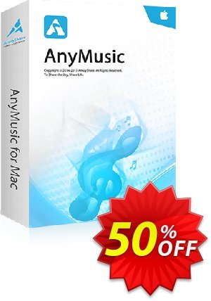AnyMusic for Mac Monthly discount coupon Coupon code AnyMusic Mac Monthly - AnyMusic Mac Monthly offer from Amoyshare