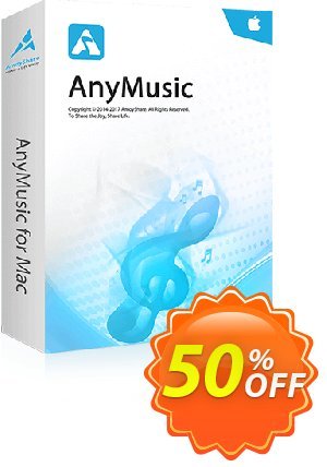 AnyMusic for Mac discount coupon Coupon code AnyMusic Mac Annually - AnyMusic Mac Annually offer from Amoyshare