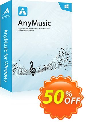 AnyMusic 6-Month Subscription 優惠券，折扣碼 Coupon code AnyMusic Win 6-Month Subscription，促銷代碼: AnyMusic Win 6-Month Subscription offer from Amoyshare