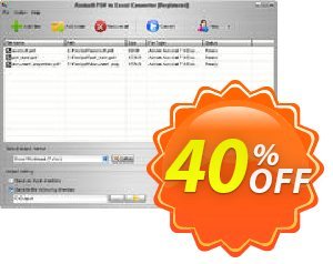 Aostsoft PDF to Excel Converter Coupon, discount Aostsoft PDF to Excel Converter Amazing promo code 2022. Promotion: Amazing promo code of Aostsoft PDF to Excel Converter 2022