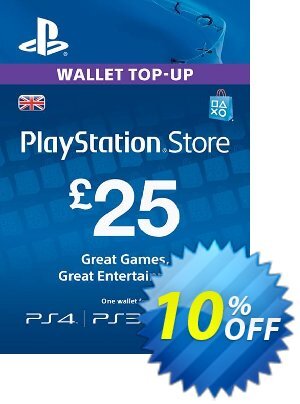 Playstation Network Card - £25 (PS Vita/PS3/PS4) offering deals Playstation Network Card - £25 (PS Vita/PS3/PS4) Deal. Promotion: Playstation Network Card - £25 (PS Vita/PS3/PS4) Exclusive offer 