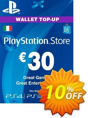 Playstation Network (PSN) Card - 30 EUR (Italy) discount coupon Playstation Network (PSN) Card - 30 EUR (Italy) Deal - Playstation Network (PSN) Card - 30 EUR (Italy) Exclusive offer for iVoicesoft