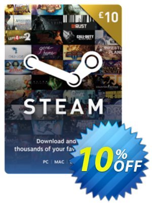 Steam Wallet Top-up 10 GBP discount coupon Steam Wallet Top-up 10 GBP Deal - Steam Wallet Top-up 10 GBP Exclusive offer for iVoicesoft