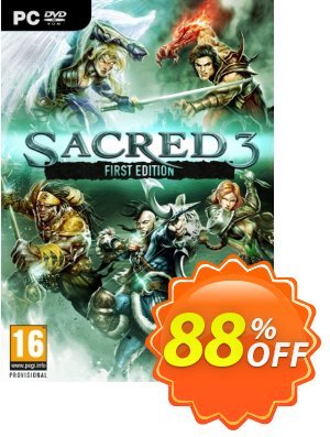 Sacred 3 First Edition PC offering deals Sacred 3 First Edition PC Deal. Promotion: Sacred 3 First Edition PC Exclusive Easter Sale offer 