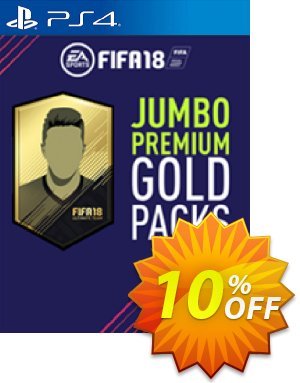 FIFA 18 PS4 - 5 Jumbo Premium Gold Packs DLC discount coupon FIFA 18 PS4 - 5 Jumbo Premium Gold Packs DLC Deal - FIFA 18 PS4 - 5 Jumbo Premium Gold Packs DLC Exclusive Easter Sale offer 