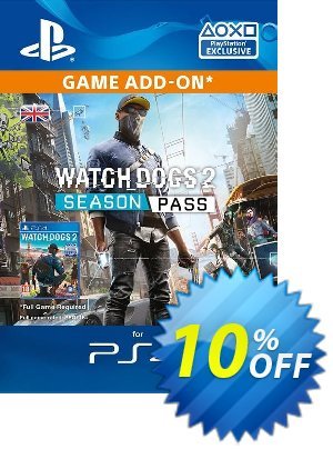 Watchdogs 2 Season Pass PS4 offering deals Watchdogs 2 Season Pass PS4 Deal. Promotion: Watchdogs 2 Season Pass PS4 Exclusive Easter Sale offer 