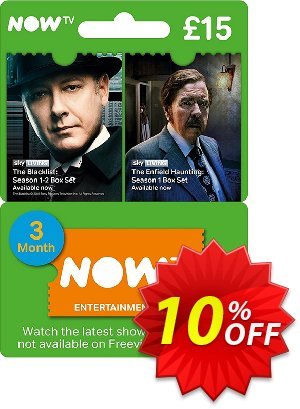NOW TV - Entertainment 3 Month Pass discount coupon NOW TV - Entertainment 3 Month Pass Deal - NOW TV - Entertainment 3 Month Pass Exclusive Easter Sale offer 