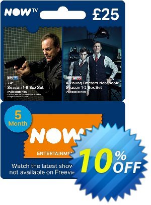 NOW TV - Entertainment 5 Month Pass discount coupon NOW TV - Entertainment 5 Month Pass Deal - NOW TV - Entertainment 5 Month Pass Exclusive Easter Sale offer 