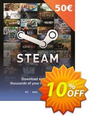 Steam Wallet Top-Up 50 EUR Coupon discount Steam Wallet Top-Up 50 EUR Deal