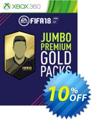 FIFA 18 (Xbox 360) - 5 Jumbo Premium Gold Packs DLC discount coupon FIFA 18 (Xbox 360) - 5 Jumbo Premium Gold Packs DLC Deal - FIFA 18 (Xbox 360) - 5 Jumbo Premium Gold Packs DLC Exclusive Easter Sale offer 