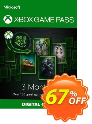 3 Month Xbox Game Pass Trial Xbox One销售折让 3 Month Xbox Game Pass Trial Xbox One Deal